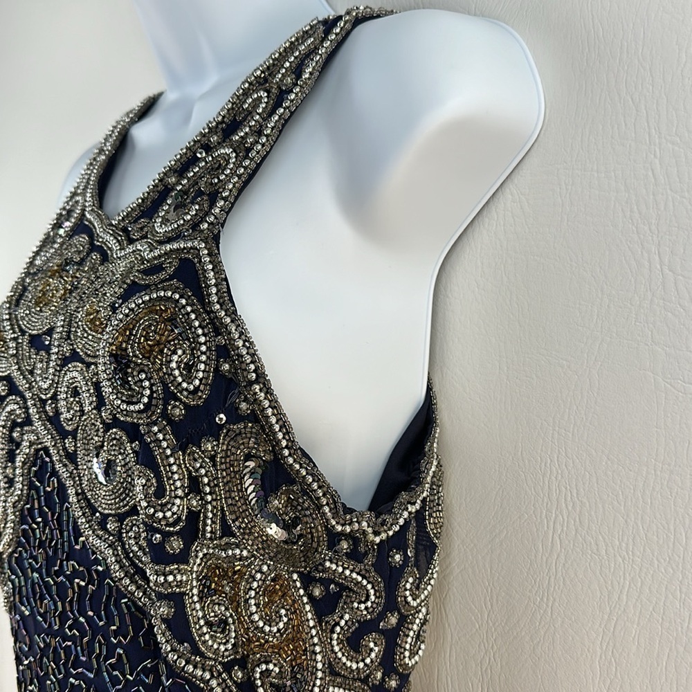 Vintage Lawrence Kazar Beaded Cocktail Dress - Picture 6 of 15